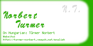 norbert turmer business card